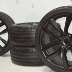 21” Tesla Model S Factory 21 Wheels rims Tires Factory OEM Black Arachnid TPMS