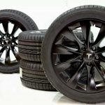 19″ Tesla Model S Slipstream Factory OEM Black Wheels Rims Tires Goodyear
