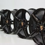 19” Porsche Cayenne Black Factory OEM Wheels Rims 958362146009A1