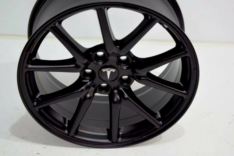 18 genuine tesla model 3 18 inch oem wheels aero rims factory oem black satin