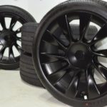 20” Tesla Model Y Induction Factory OEM Original Wheels Rims Tires Black 20 Inch