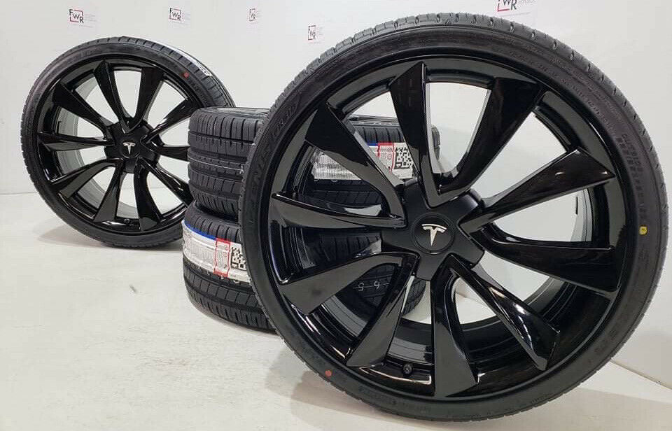 20” Tesla Model 3 Black Wheels Rims Tires Performance 20 Factory OEM Genuine