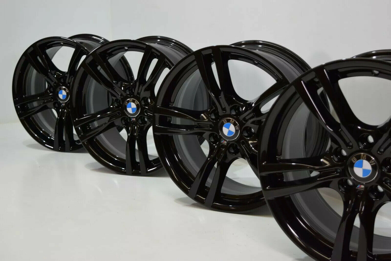 18″ BMW 435i 440i 428i 328i 325i Wheels Rims Factory OEM Square 400 M Black