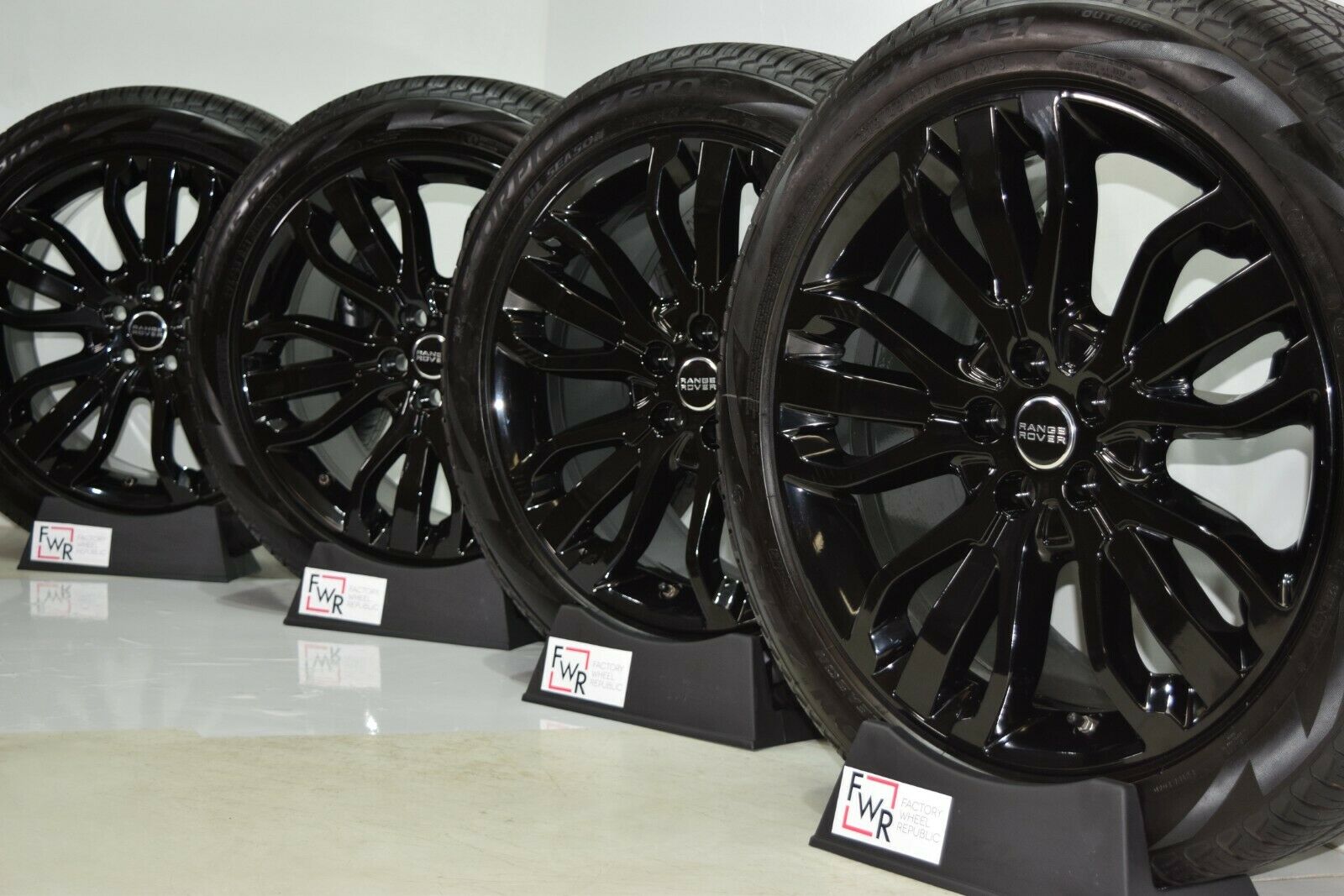 21″ RANGE ROVER Factory OEM Original 5007 Black Wheels Rims Tires Sport