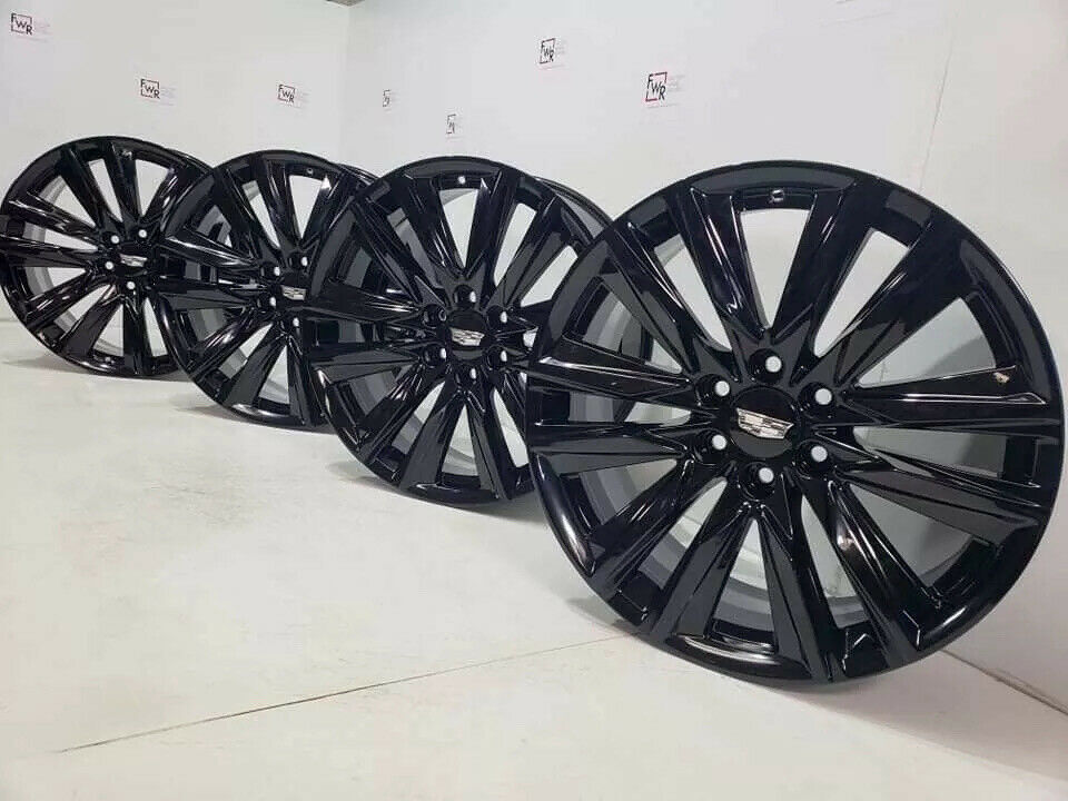 22″ Cadillac Escalade Sport Platinum Black 2021 2022 2023 Original Factory wheels rims