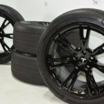 Tesla Model Y 19″ Gemini Wheels RIMS TIRES BLACK 2020 2021 Factory OEM GLOSS BLACK