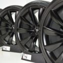 21″ Tesla Model S Satin BLACK wheels rims tires original Factory OEM 21 inch