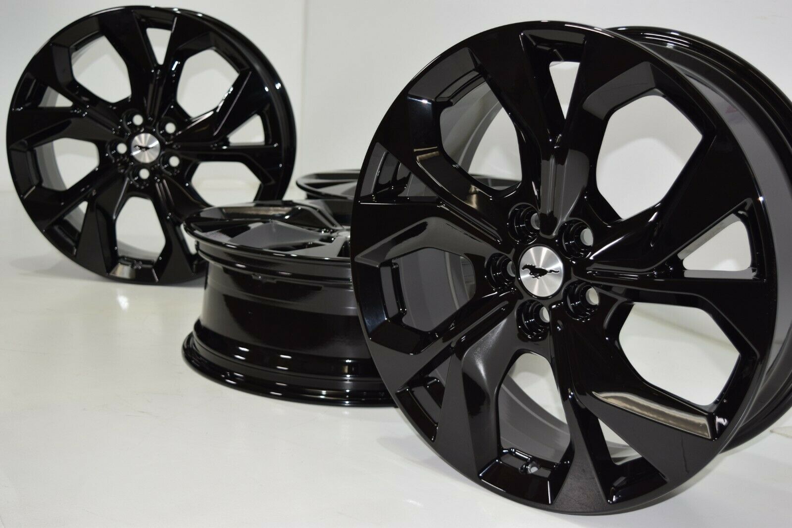 19″ FORD MUSTANG MACH-E WHEELS RIMS FACTORY OEM ALY95113 2021 Gloss BLACK 95113