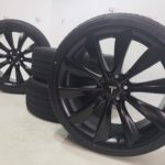 21″ Tesla Model S Satin BLACK wheels rims tires original Factory OEM 21 inch