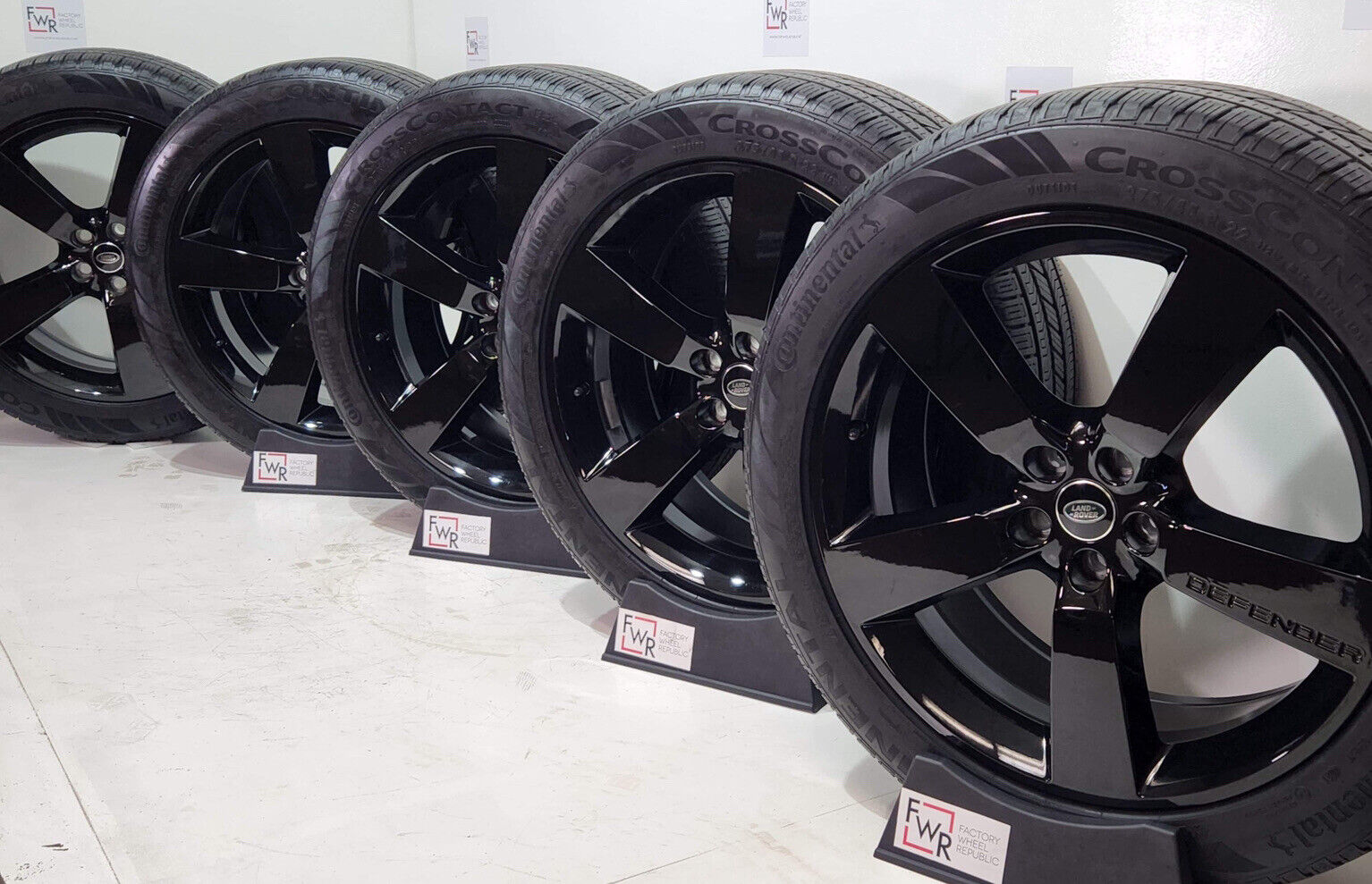 22″ Land Rover L663 Defender 2020 2021 2022 2023 Factory OEM Wheels Tires GLOSS BLACK
