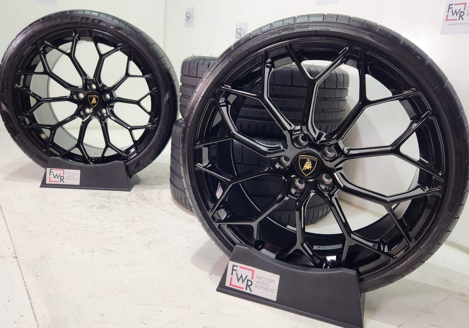 20” Lamborghini Huracan Performante Narvi Factory OEM Wheels Rims Black Forged
