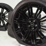 23″ Range Rover L460 Factory OEM Crescendo Gloss Black Wheels Tires 1075