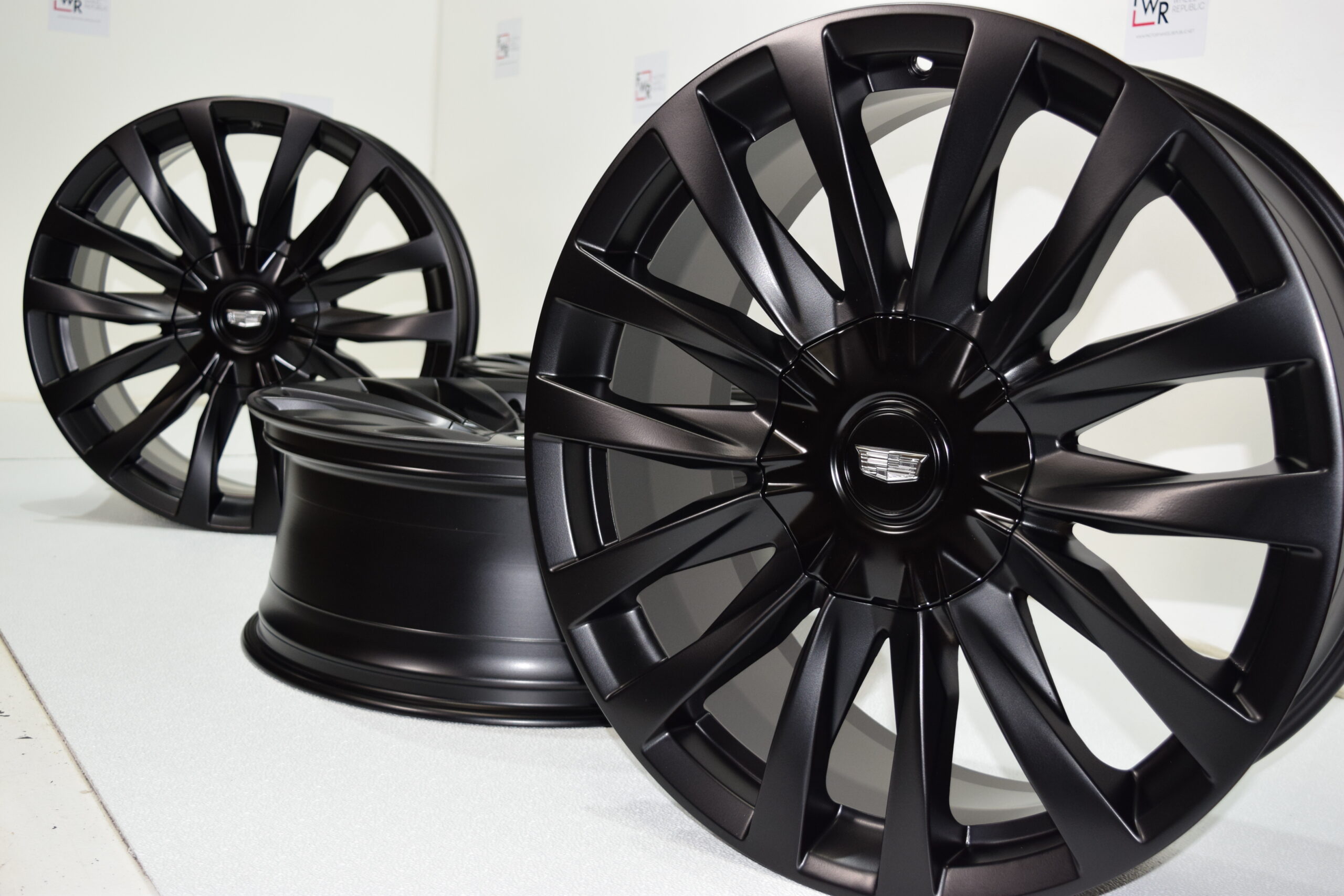22″ Cadillac Escalade SATIN Black Factory OEM ORIGINAL wheels rims 2011 – 2023
