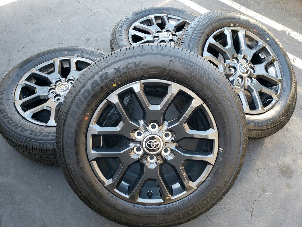 20″ Toyota Tundra TSS Platinium Gray Factory OEM wheels rims tires 2022 2023